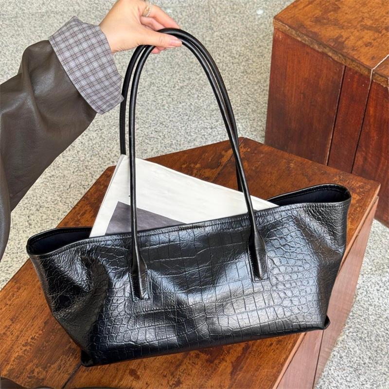 Women Bags Branded - 럭셔리 빈티지 악어 무늬 토트백, 여성용