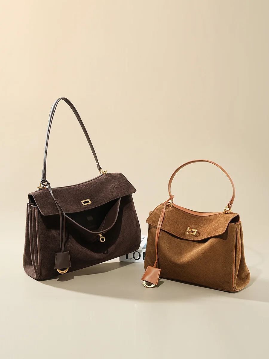 가을 겨울 여성용 스웨이드 천연 가죽 가방 숄더 핸드백 - Women Bags On Sale 리뷰 및 가격