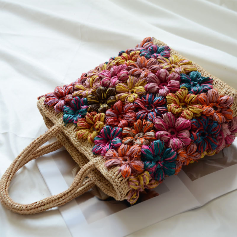 수제 라피아 토트백 여성용 밀짚 숄더백 비치 리조트 여 - Women'S Raffia Bags 리뷰 및 가격