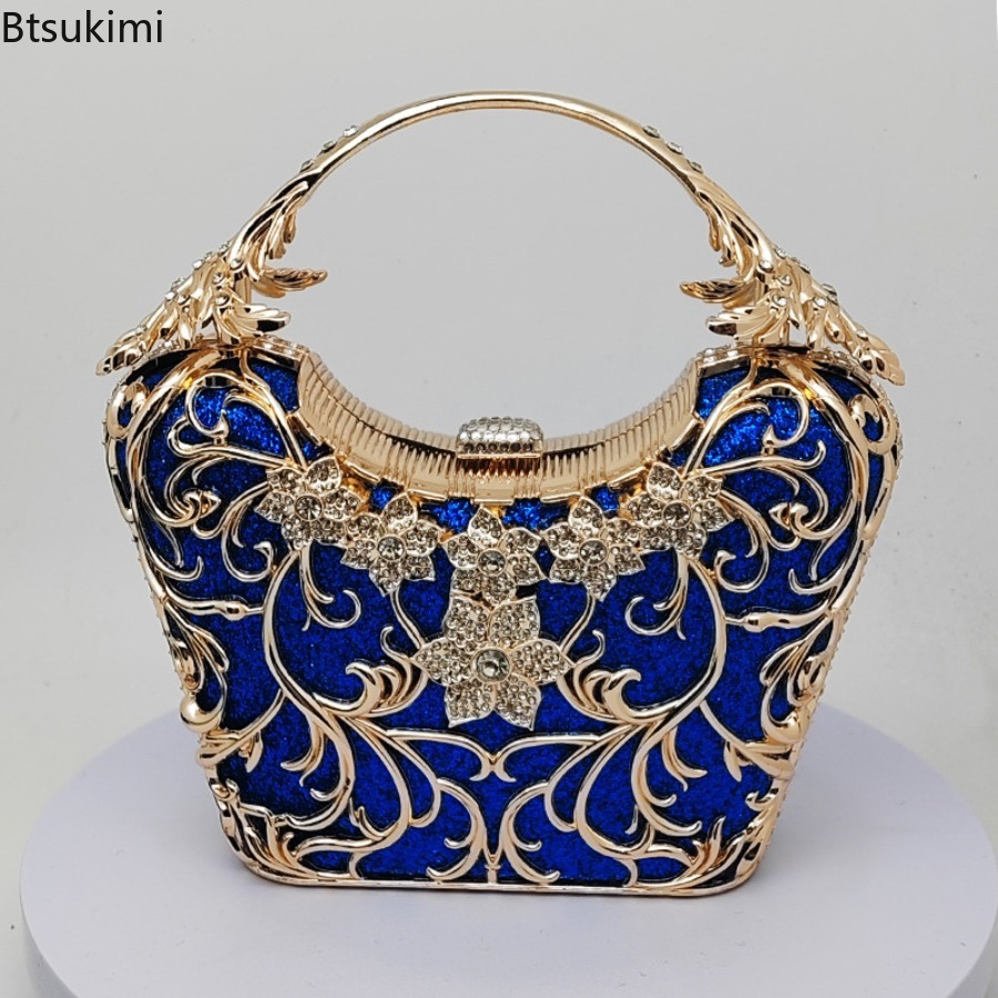 속이 빈 메탈 이브닝 백 여성 패션 반짝이는 파티 연회 - Women Bags On Sale 리뷰 및 가격